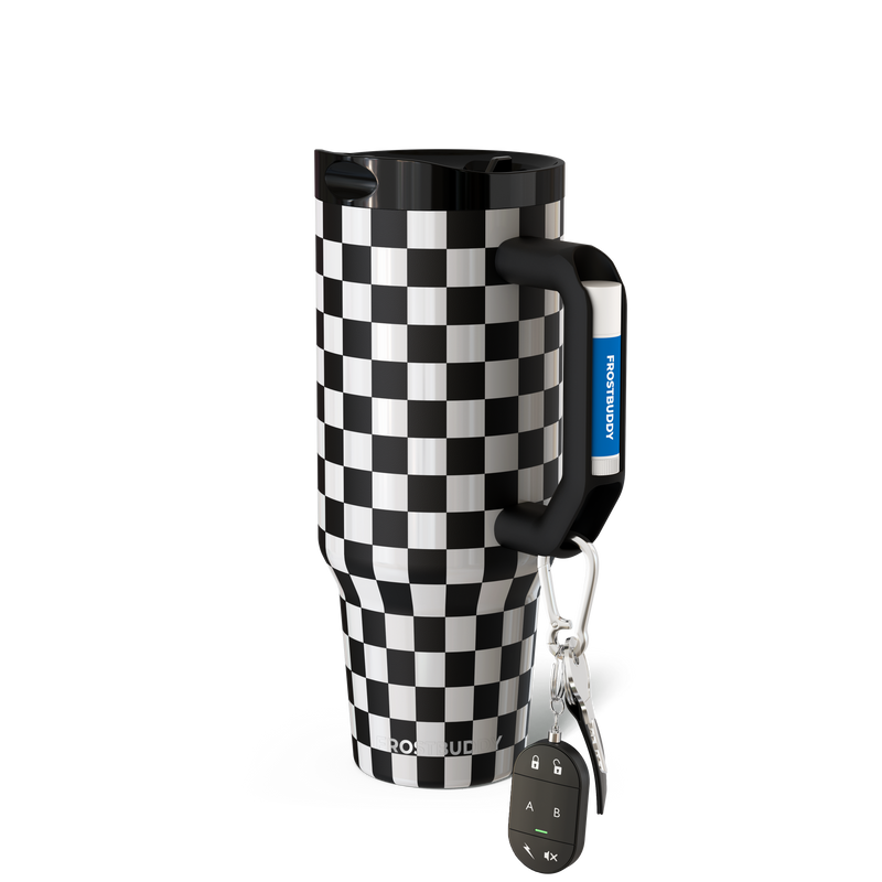 Thicc Buddy 40oz | Black u0026 White Checkered